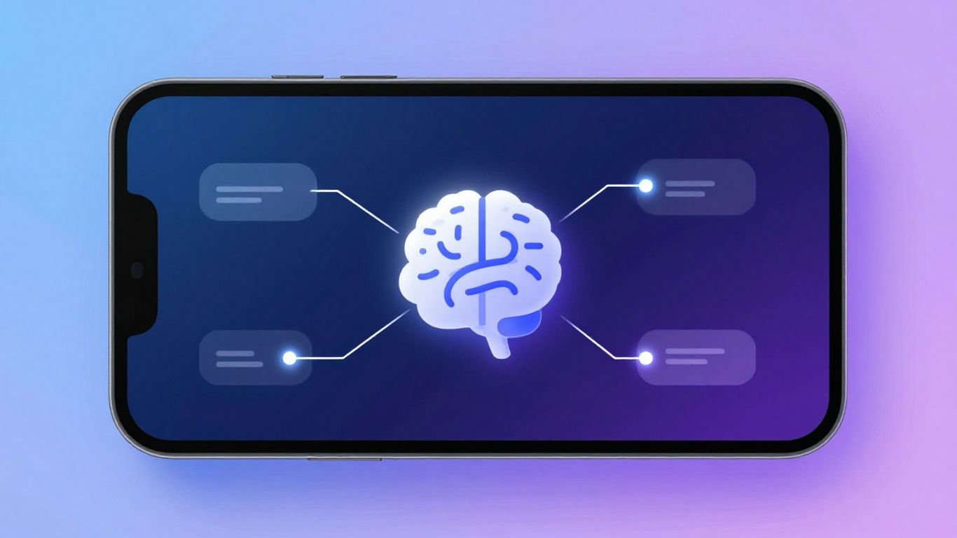 AI chatbot interface on a website with a brain icon.