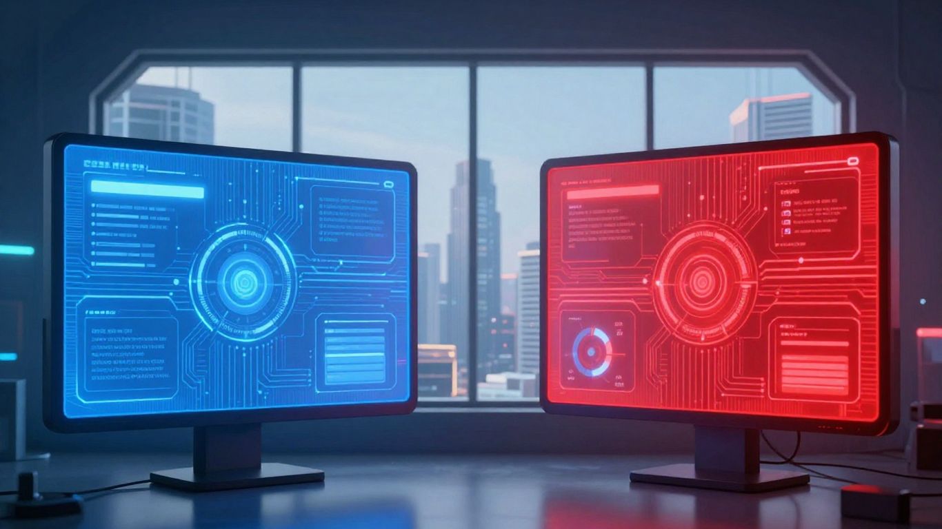 ChatGPT and Claude AI interfaces side-by-side.